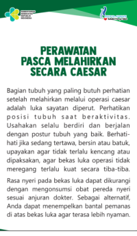 Perawatan Pasca Melahirkan Secara Caesar