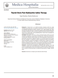 Thyroid Storm Post-Radioactive Iodine Therapy